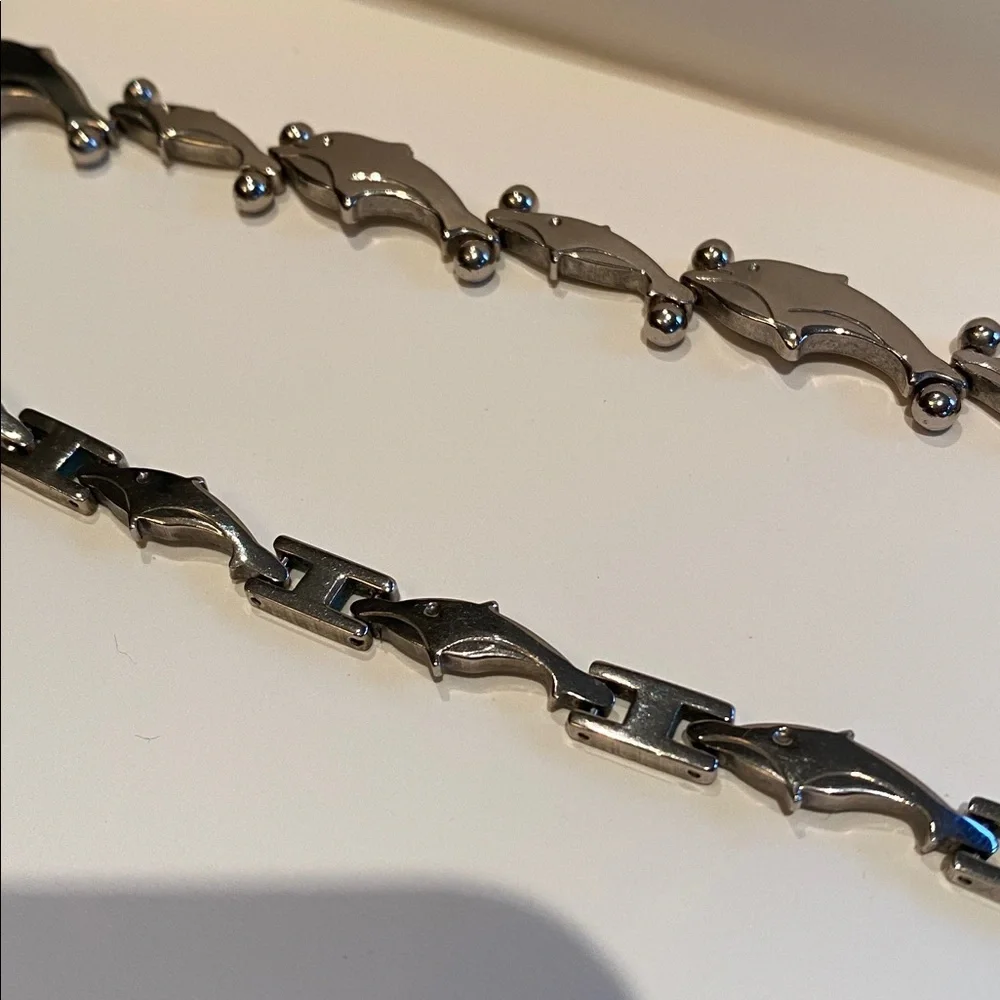 2 x 925 Silver Chain Bracelets from Mexico - Picture 3 of 8